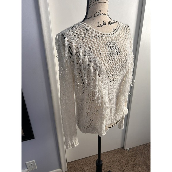 Amuse Society Knitted Sweater Fringe Detailing - Picture 3 of 12